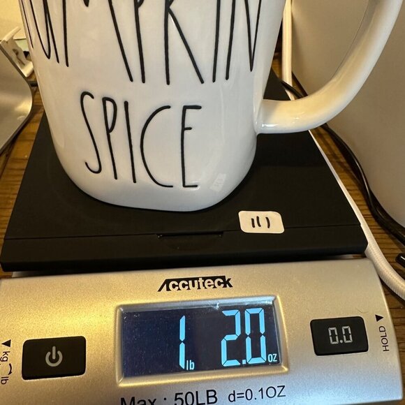 Rae Dunn Pumpkin Spice Mug Large Coffee Cup Ceramic Magenta LL Farmhouse Gift - Picture 7 of 7